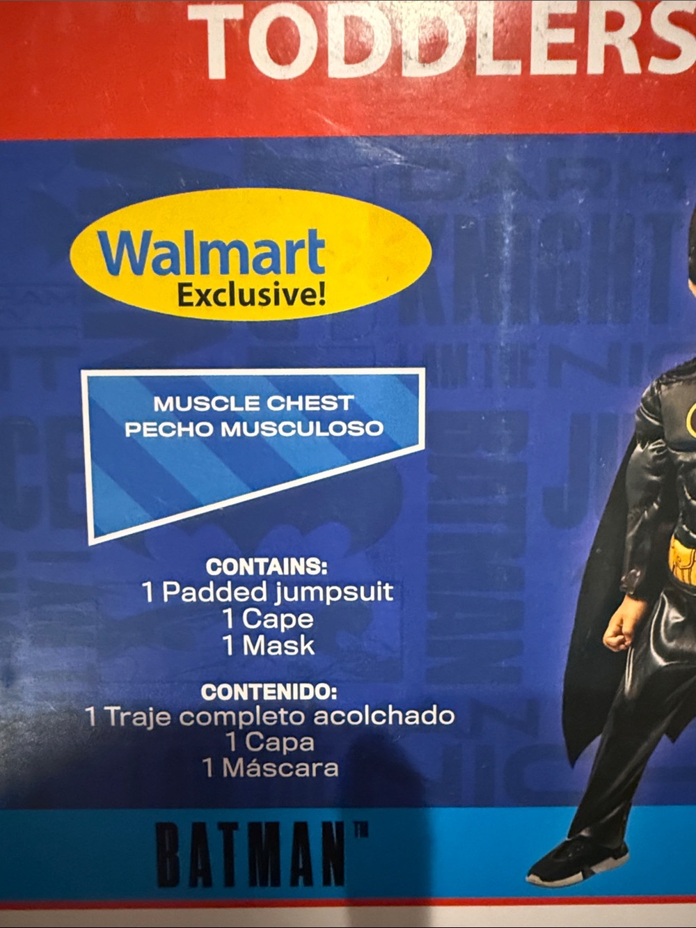 Batman Toddlers' (2T) Halloween Costume - Black & Yellow - Picture 2 of 3